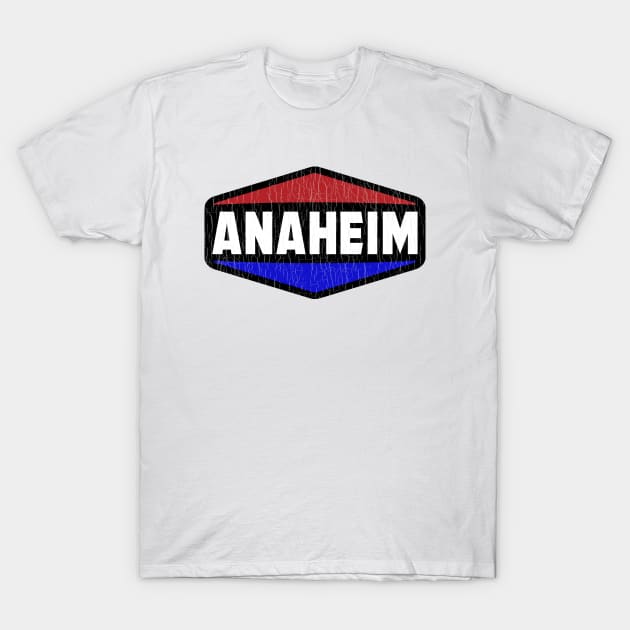 Anaheim California Vintage Style Distressed T-Shirt by heybert00